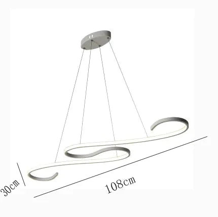 Led Restaurant Chandelier Modern Minimalist Creative Office Light In The Bedroom Coffee Shop Study