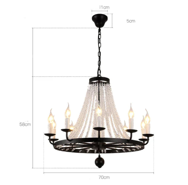 Vintage Industrial Wrought Iron Pendant Light E14 Led Lamp For Living Room Bed Dining Study Office