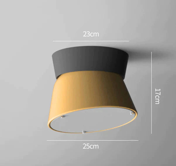 Simple Modern Living Room Light Bar Bedroom Study Color Macarone Ceiling Yellow / Dia25Cm White