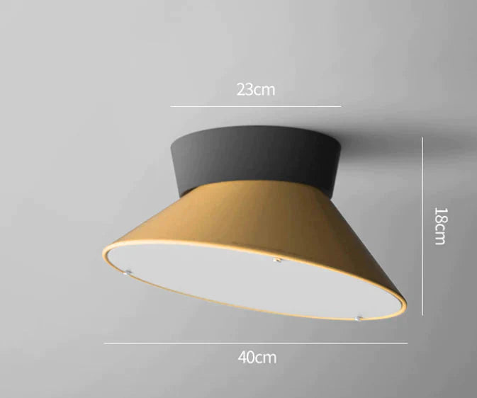 Simple Modern Living Room Light Bar Bedroom Study Color Macarone Ceiling Yellow / Dia40Cm White