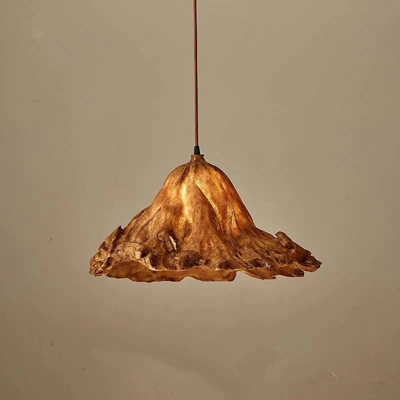 Retro Creativity Withered Lotus Leaf Branch Lamp Village House Decorative Chandelier Engineering