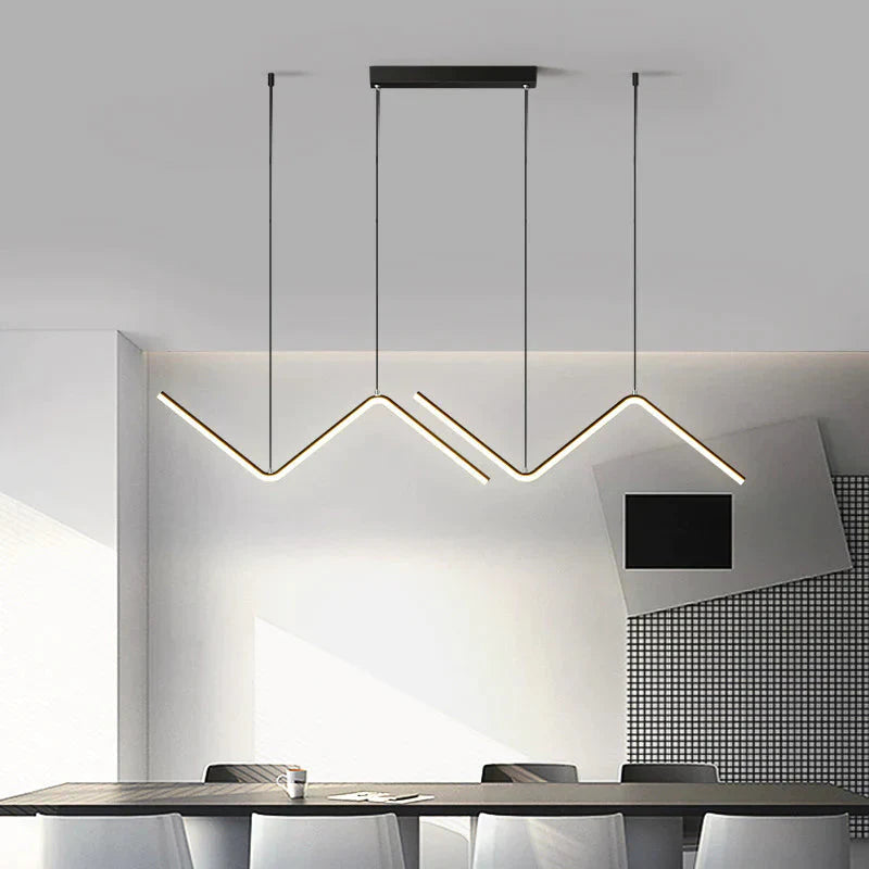 Nordic Minimalist Line Lamp Restaurant Chandelier Modern Simple Designer Net Red Lighting Bar Table