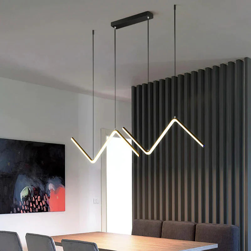 Nordic Minimalist Line Lamp Restaurant Chandelier Modern Simple Designer Net Red Lighting Bar Table