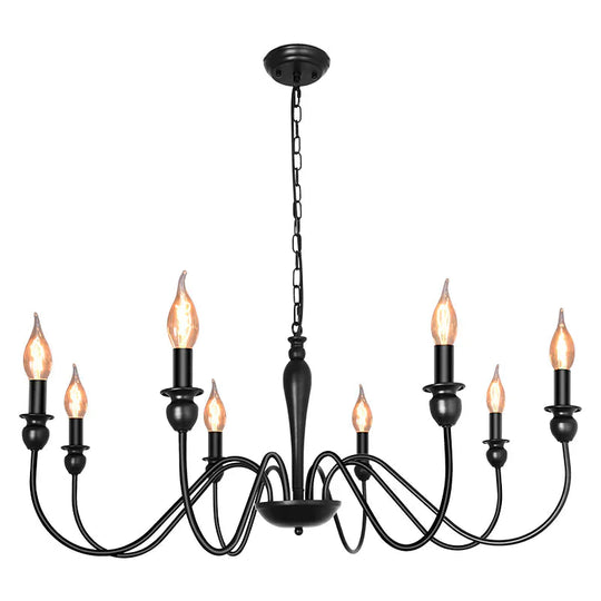 Retro 6 - Head 8 - Head Chandelier Simple Iron Lamp Pendant
