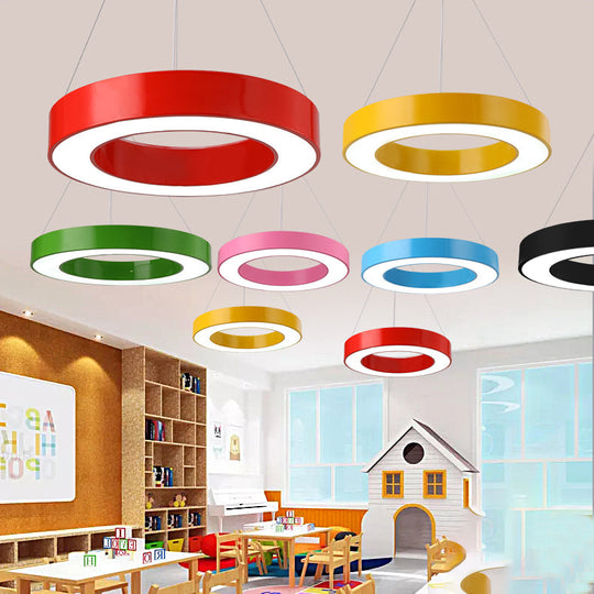 Alsafi - Modern Adjustable Metal Drum Pendant Light For Play Room Integrated