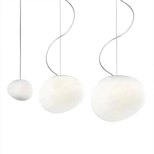 Pebble Chandelier Stone Lamp Living Room Irregular Glass Special Shaped Egg Ball Goose Warm