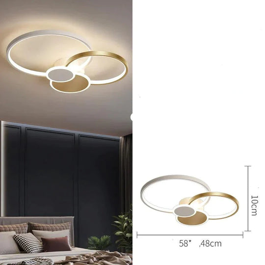 Nordic Light Luxury Hall Main Lamp Living Room Ceiling Led Bedroom Interior Decoration Modern