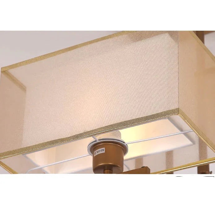 Chandelier Living Room Lamp Study Bedroom Led Lighting Restaurant Rectangular Lamps Pendant