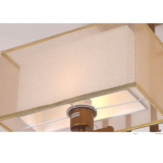 Chandelier Living Room Lamp Study Bedroom Led Lighting Restaurant Rectangular Lamps Pendant
