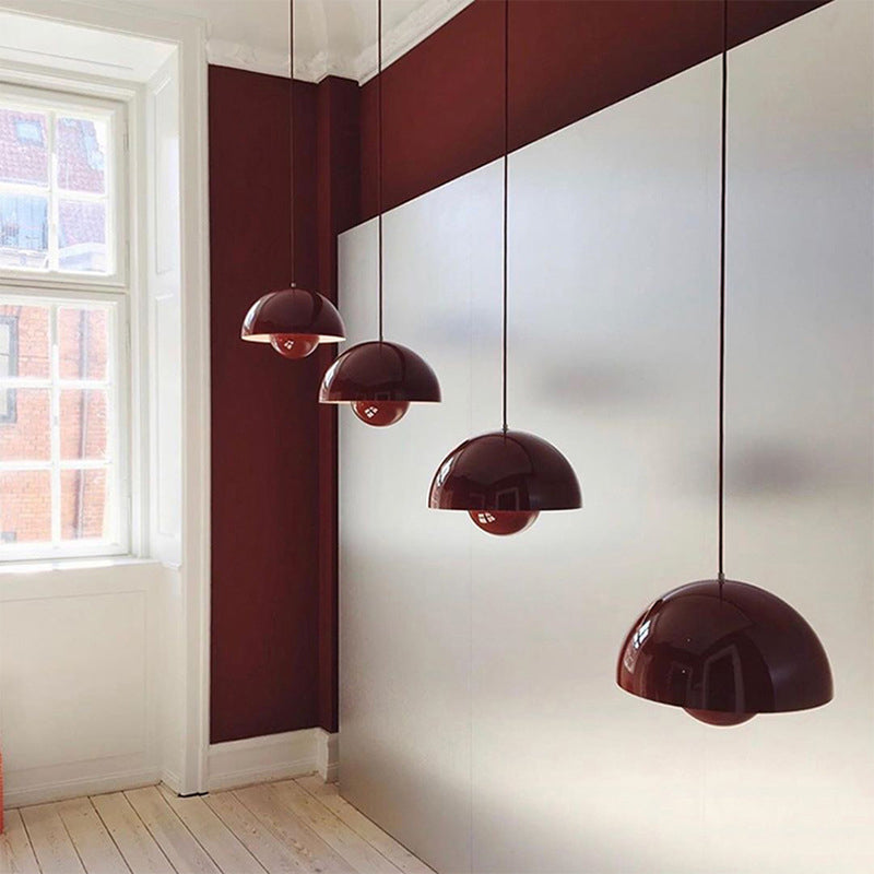 Sara - Nordic Bud Shaped Ceiling Light: Metallic Pendant For Dining Room