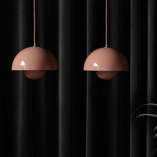 Sara - Nordic Bud Shaped Ceiling Light: Metallic Pendant For Dining Room