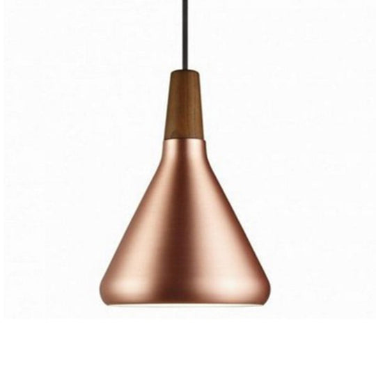 Algenib - Sleek Cone Shade Ceiling Light Simplicity Metallic 1Â Head Dining Room Pendant Fixture