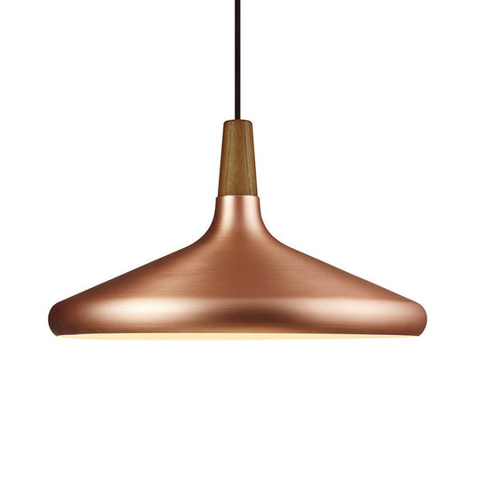 Algenib - Sleek Cone Shade Ceiling Light Simplicity Metallic 1Â Head Dining Room Pendant Fixture