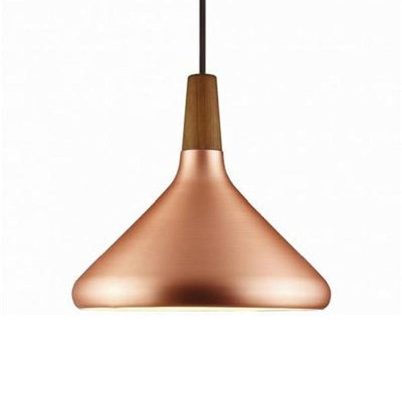 Algenib - Sleek Cone Shade Ceiling Light Simplicity Metallic 1Â Head Dining Room Pendant Fixture