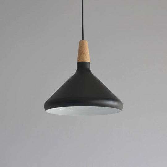 Algenib - Sleek Cone Shade Ceiling Light Simplicity Metallic 1Â Head Dining Room Pendant Fixture