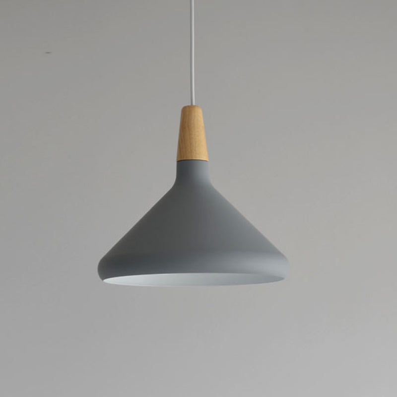 Algenib - Sleek Cone Shade Ceiling Light Simplicity Metallic 1Â Head Dining Room Pendant Fixture