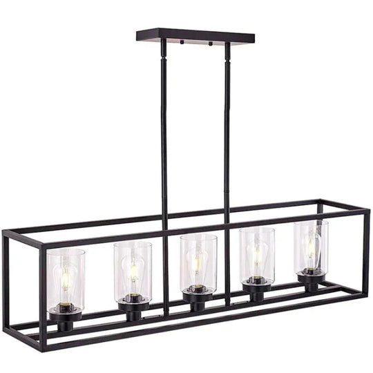 Rectangular Chandelier Dining Table Lamp Creative Simplicity Bar Living Room Marble Glass Up / 5