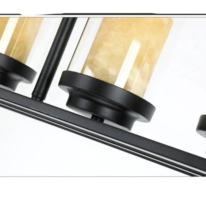 Rectangular Chandelier Dining Table Lamp Creative Simplicity Bar Living Room Marble Glass Pendant