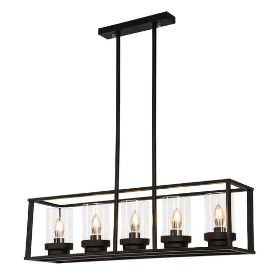 Rectangular Chandelier Dining Table Lamp Creative Simplicity Bar Living Room Marble Glass Pendant