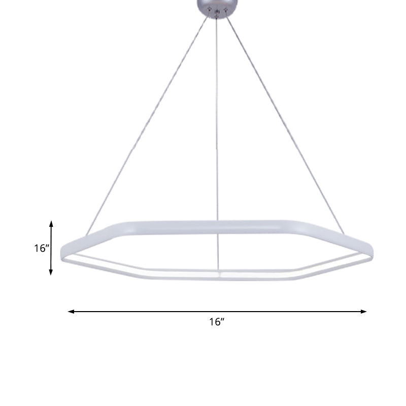 Simplistic Acrylic Tiered Hexagonal Led 1/2/3 - Light Pendant Chandelier Hanging Lamp In