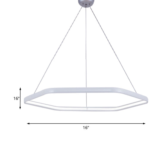 Simplistic Acrylic Tiered Hexagonal Led 1/2/3 - Light Pendant Chandelier Hanging Lamp In