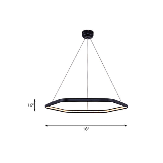 Simplistic Acrylic Tiered Hexagonal Led 1/2/3 - Light Pendant Chandelier Hanging Lamp In