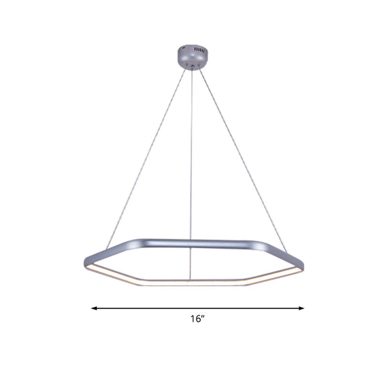 Simplistic Acrylic Tiered Hexagonal Led 1/2/3 - Light Pendant Chandelier Hanging Lamp In