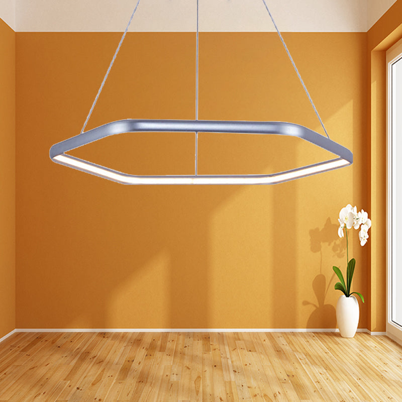 Simplistic Acrylic Tiered Hexagonal Led 1/2/3 - Light Pendant Chandelier Hanging Lamp In