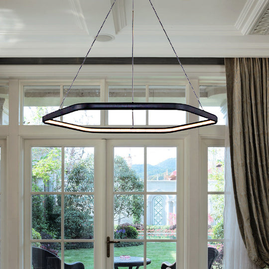 Simplistic Acrylic Tiered Hexagonal Led 1/2/3 - Light Pendant Chandelier Hanging Lamp In