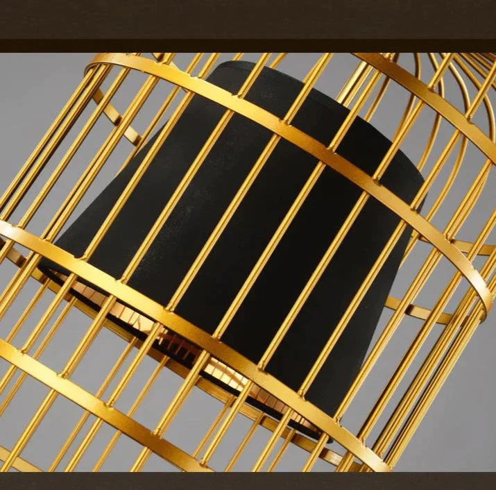 Wrought Iron Birdcage Chandelier Boutique Decoration Post - Modern Dining Hall Lamp Pendant