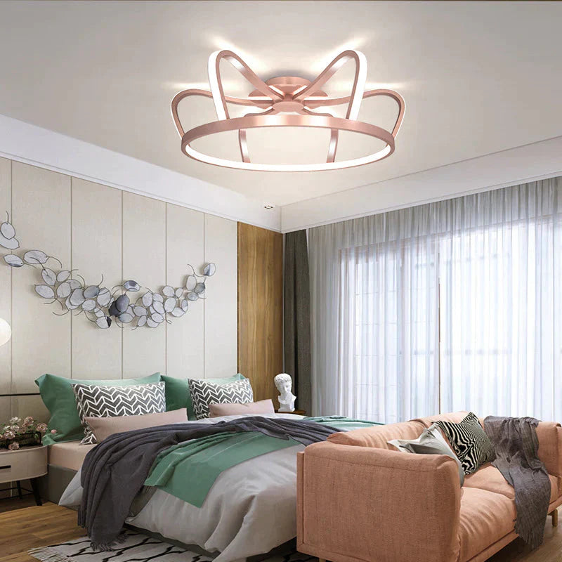 Bedroom Lights Are Lightweight And Modern Minimalist Ceiling Lamps White Light / Pink