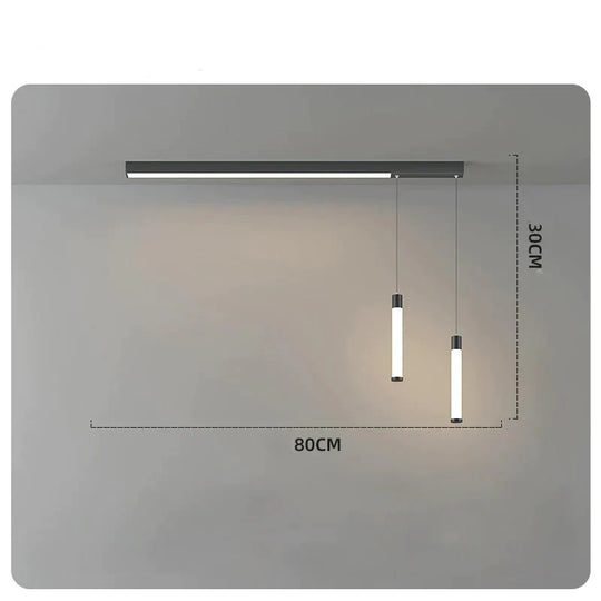 Restaurant Chandelier Modern Minimalist Nordic Table Bar Office Led Long Lamp Lamps A Black /