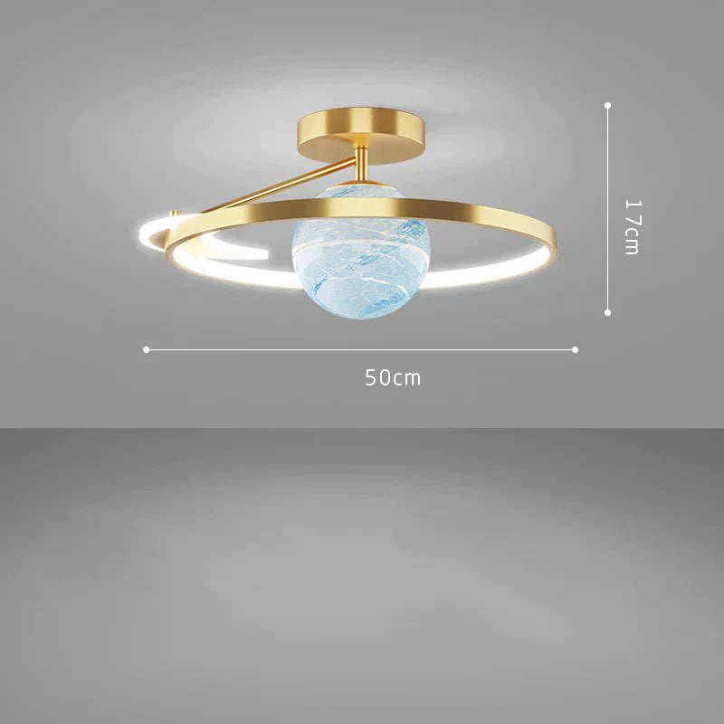 Simple Ceiling Lamp For Home Light In The Bedroom Luxury Planet Children’s Room Gold / B White Light