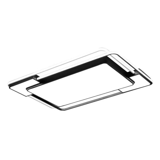 Modern Splicing LED Flush Mount Acrylic Living Room Flushmount Ceiling Light in Black - Clearhalo - &