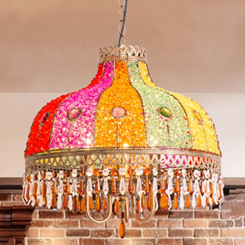 Everly - Antique Iron Bud Suspension Light 1/2/3 Bulbs Restaurant Pendant Fixture With Dangling