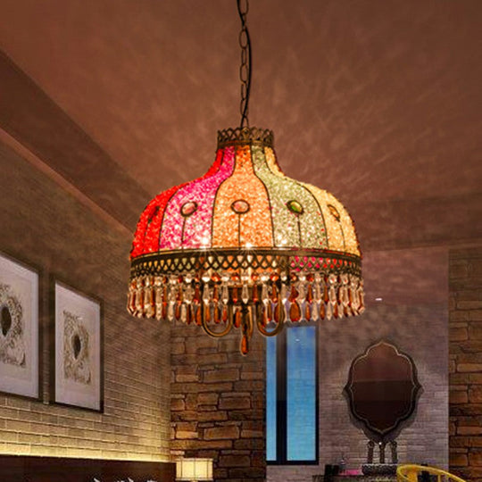 Everly - Antique Iron Bud Suspension Light 1/2/3 Bulbs Restaurant Pendant Fixture With Dangling