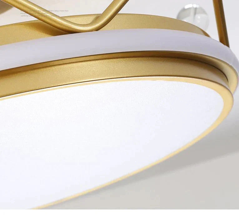 Golden Crown Chandelier Simple Modern Room Lamp Pendant