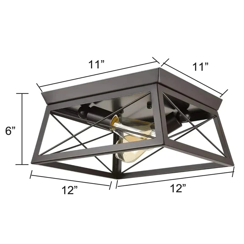 American Retro Industrial Wind Corridor Restaurant Ceiling Lamp A / No Light Source