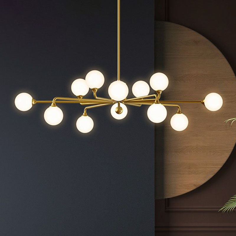 Postmodern Sputnik Style Glass Ball Hanging Chandelier For Living Room Ceiling Pendant Lighting