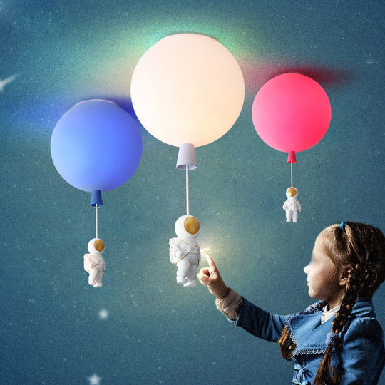 Emerson - Balloon &amp; Astronaut Ceiling Lamp Kids Acrylic Pendant Light