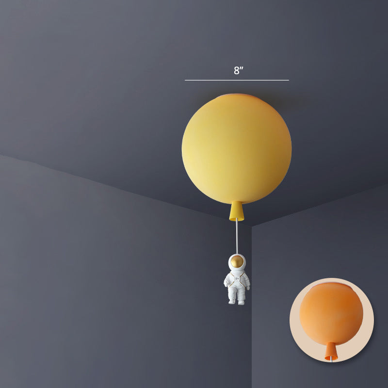 Emerson - Balloon &amp; Astronaut Ceiling Lamp Kids Acrylic Pendant Light Yellow