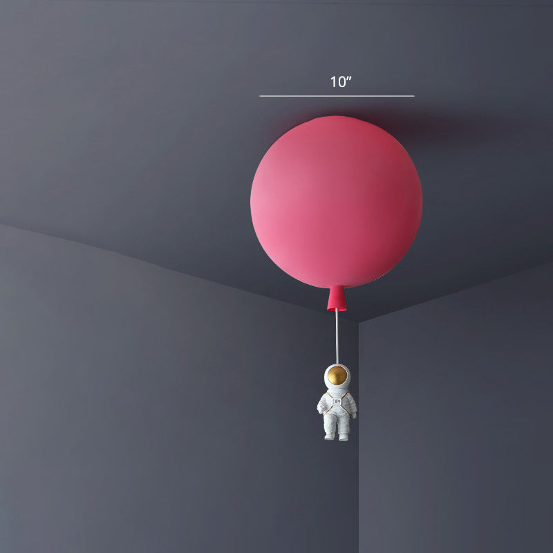 Emerson - Balloon &amp; Astronaut Ceiling Lamp Kids Acrylic Pendant Light Rose Red