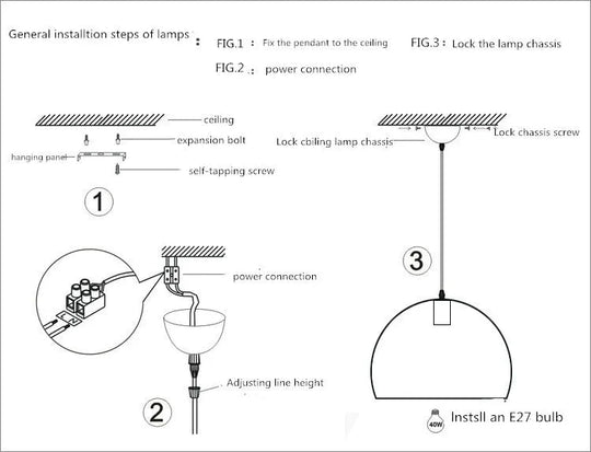 Post Modern Single Head Chandelier American Style Three Dining Room Acrylic Led Bedside Lamp Pendant