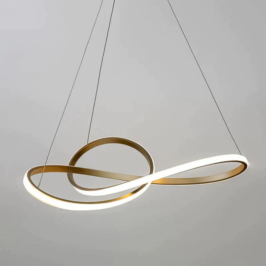Light Luxury Simple Golden Circle Chandelier Led Nordic Modern Special - Shaped Pendant