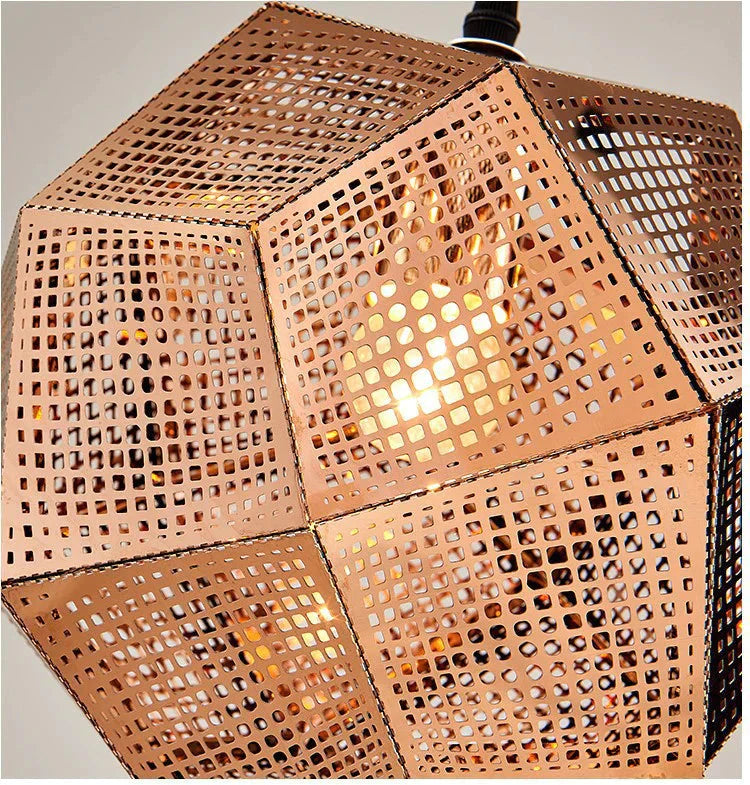 Simple Light And Shadow Faceted Ball Chandelier Creative Metal Restaurant Coffee Shop Bar Club