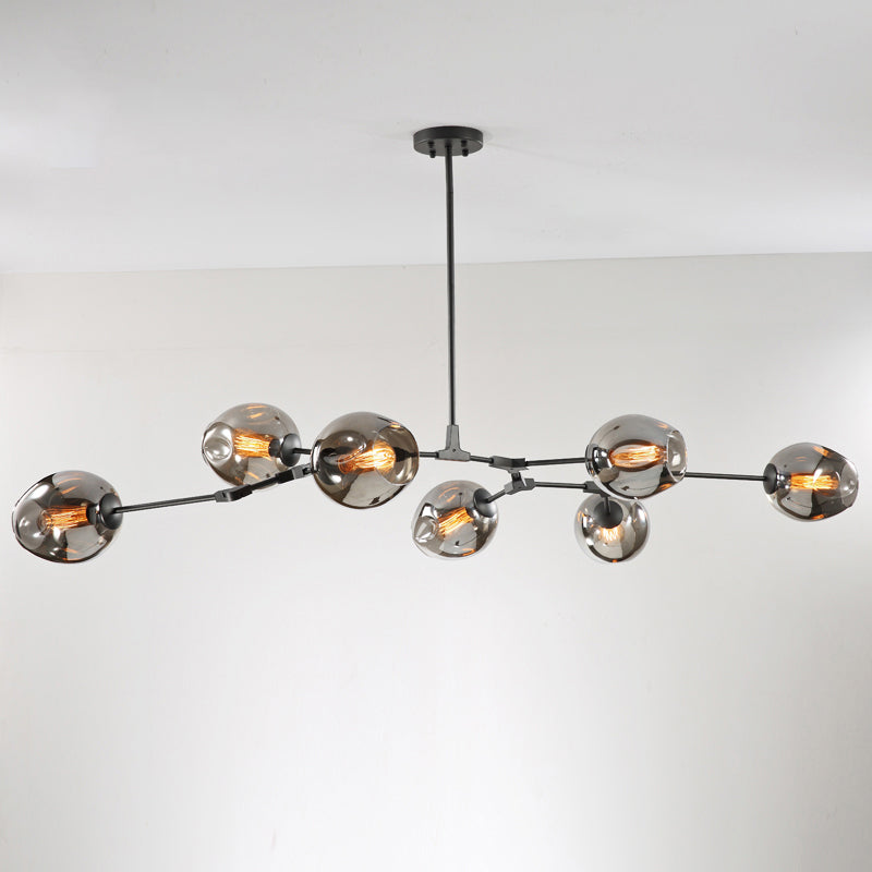Elegant Glass Molecular Pendant Chandelier For Living Room Decor 7 / Black Smoke Grey Lighting
