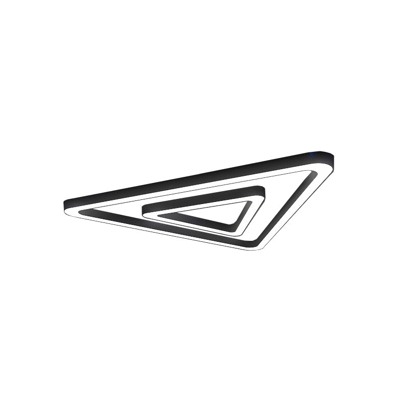 Metallic Modern Led Chandelier Lighting - A Triangular Ceiling Light Perfect For Your Gym Pendant