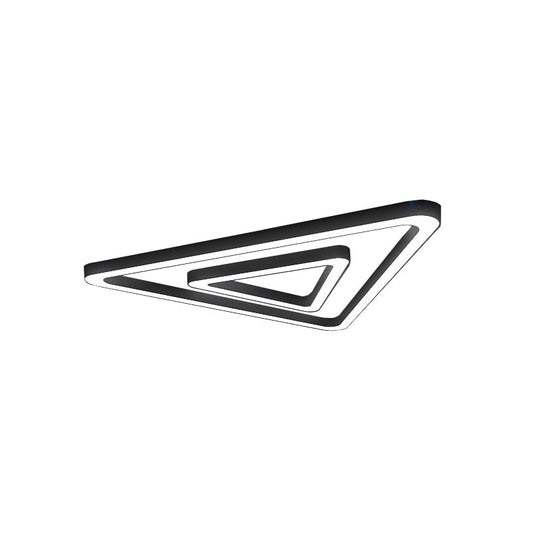 Metallic Modern Led Chandelier Lighting - A Triangular Ceiling Light Perfect For Your Gym Pendant