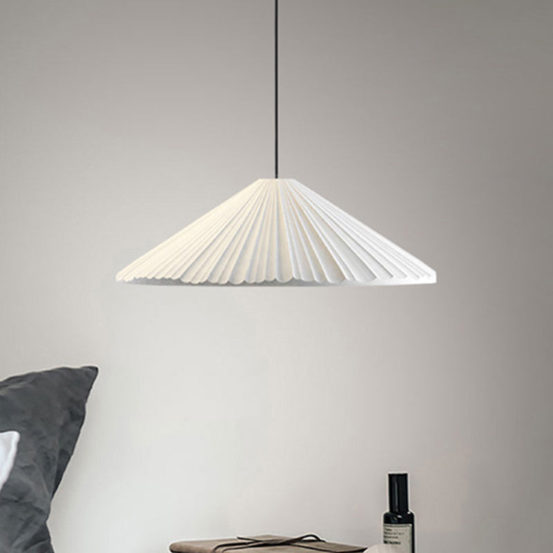 Furud - Nordic Style Fold Cone Pendant Light 1 Head Resin Hanging For