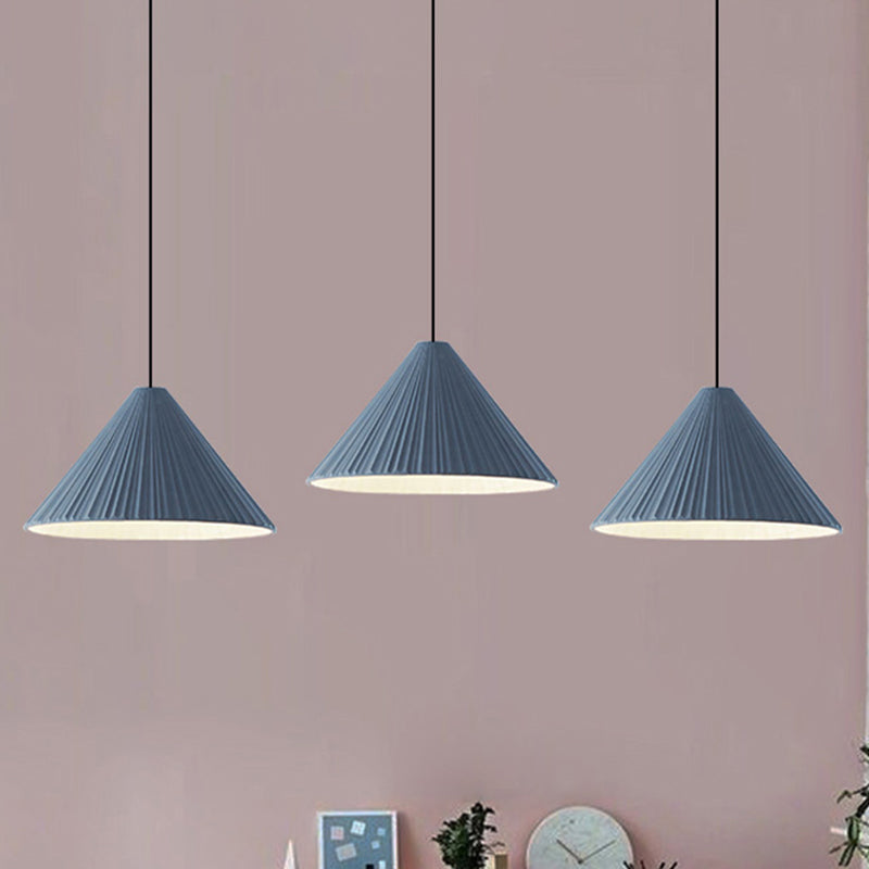 Furud - Nordic Style Fold Cone Pendant Light 1 Head Resin Hanging For
